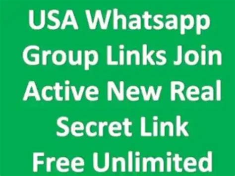 USA WhatsApp group links 2023 .